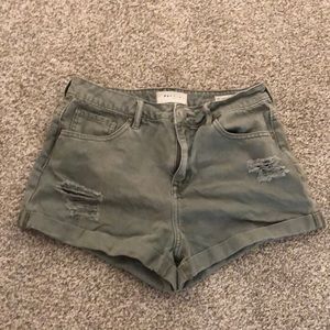 Khaki PacSun high rise shorts